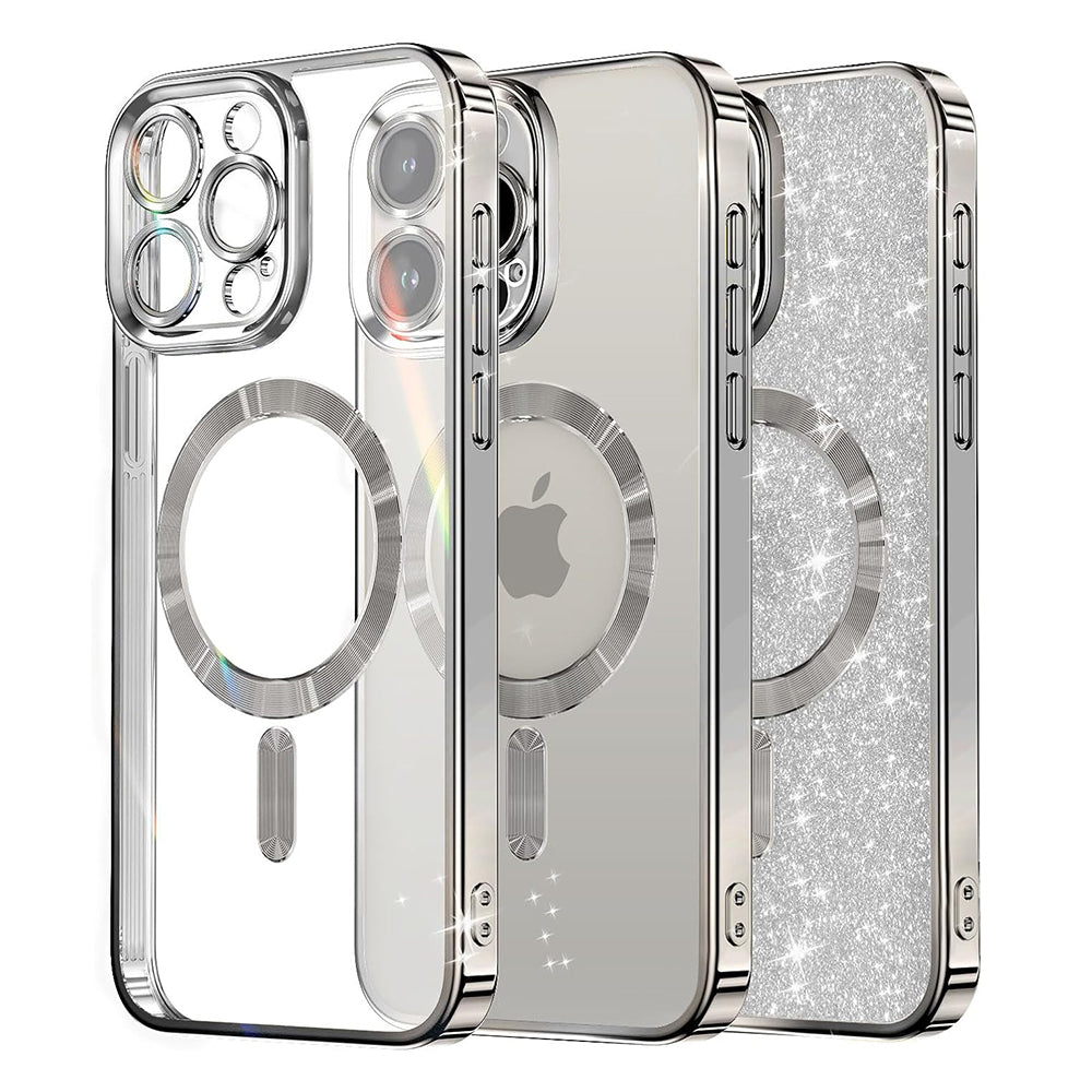 MagSafe-kuori Apple iPhone 16 Pro:lle, Techsuit, Luxury Glitter, Hopea
