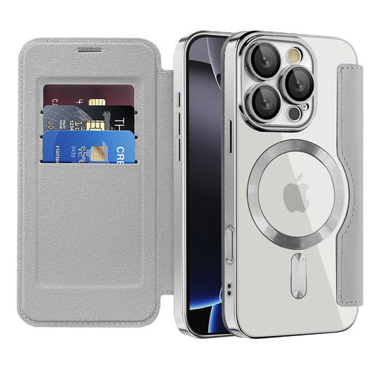 MagSafe-kuori Apple iPhone 16 Pro:lle, Techsuit, SmartMag Book, Harmaa