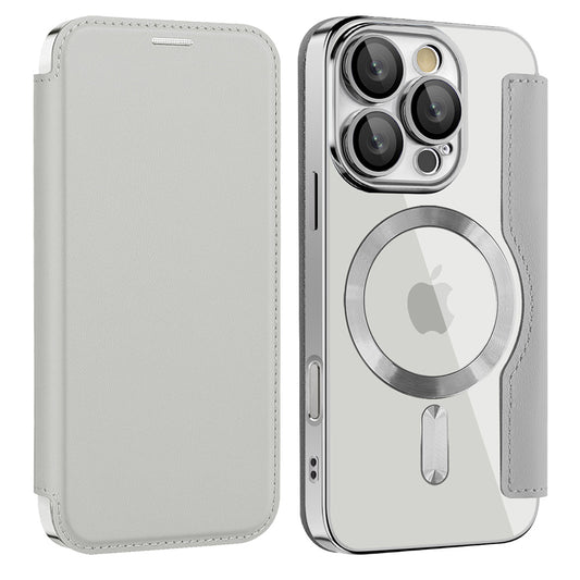 MagSafe-kuori Apple iPhone 16 Pro:lle, Techsuit, SmartMag Book, Harmaa