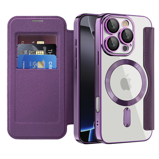 MagSafe-kuori Apple iPhone 16 Pro:lle, Techsuit, SmartMag Book, Violetti