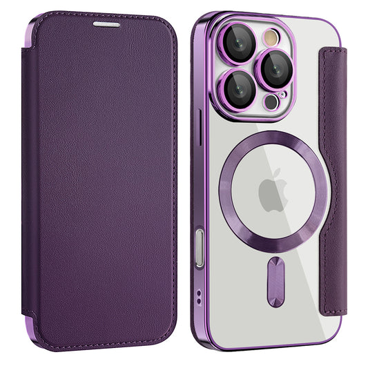 MagSafe-kuori Apple iPhone 16 Pro:lle, Techsuit, SmartMag Book, Violetti