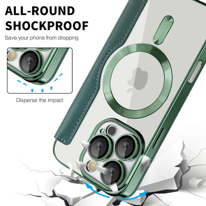 MagSafe-kuori Apple iPhone 16 Pro:lle, Techsuit, SmartMag Book, Vihreä