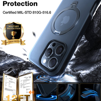 MagSafe-kuori Apple iPhone 16 Pro:lle, Torras, Ostand Spin, Musta