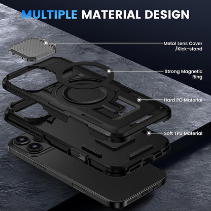 MagSafe Case for Apple iPhone 16, Techsuit, CamVault, Black