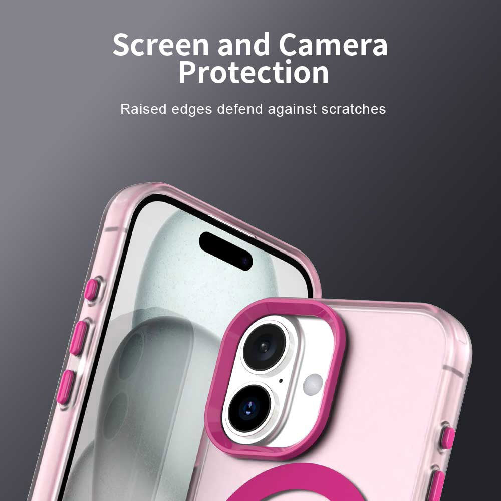 MagSafe Case for Apple iPhone 16, Techsuit, CandyCase, Pink