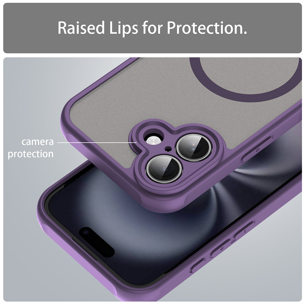 MagSafe-kuori Apple iPhone 16:lle, Techsuit, HaloFrost II, Violetti