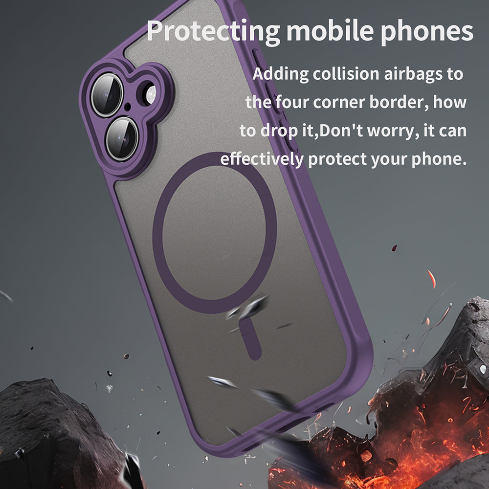 MagSafe-kuori Apple iPhone 16:lle, Techsuit, HaloFrost II, Violetti