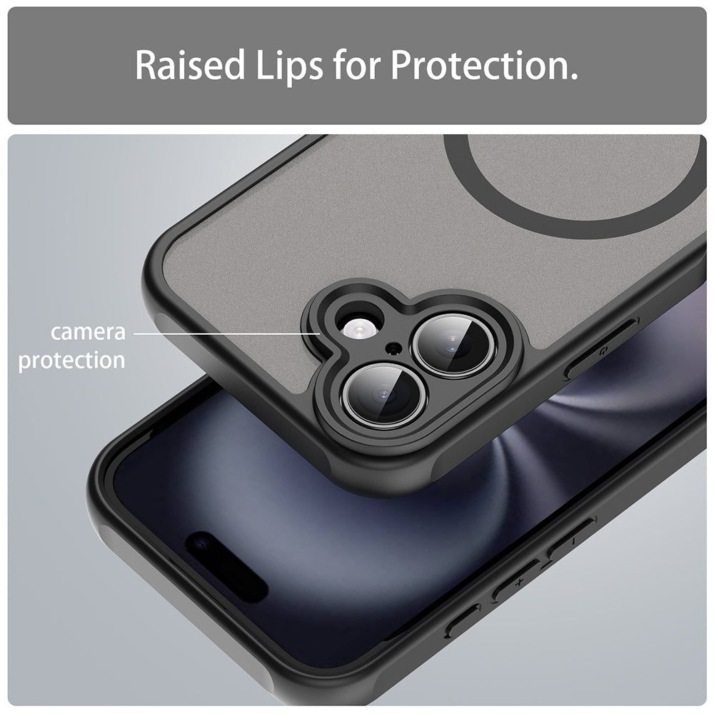 MagSafe-kuori Apple iPhone 16:lle, Techsuit, HaloFrost II, Musta
