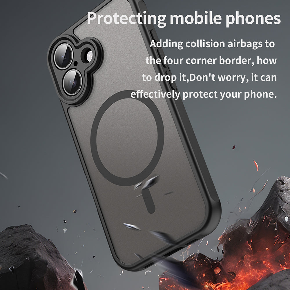 MagSafe-kuori Apple iPhone 16:lle, Techsuit, HaloFrost II, Musta