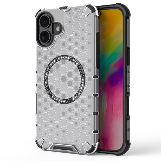 MagSafe-kuori Apple iPhone 16:lle, Techsuit, HoneyComb Shield, Valkoinen