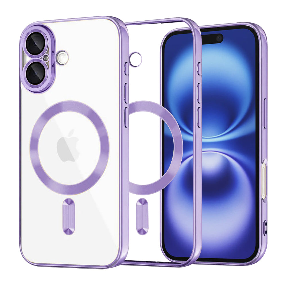 MagSafe-kuori Apple iPhone 16:lle, Techsuit, Luxury Crystal, Vaaleanvioletti