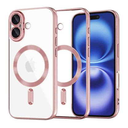 MagSafe-kuori Apple iPhone 16:lle, Techsuit, Luxury Crystal, Vaaleanpunainen