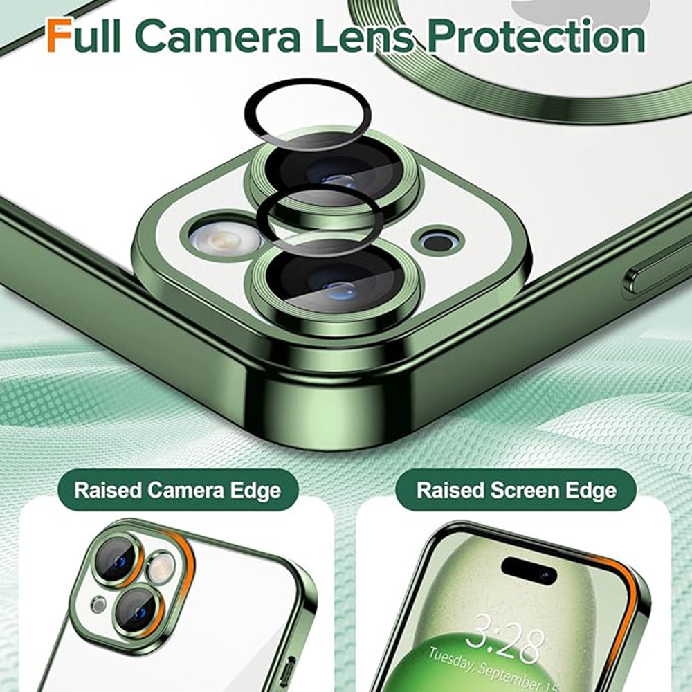 MagSafe-kuori Apple iPhone 16:lle, Techsuit, Luxury Crystal, Vaaleanpunainen
