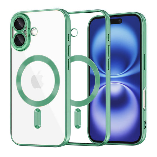 MagSafe-kuori Apple iPhone 16:lle, Techsuit, Luxury Crystal, Vaaleanvihreä