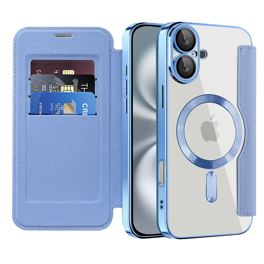MagSafe-kuori Apple iPhone 16:lle, Techsuit, SmartMag Book, Sininen