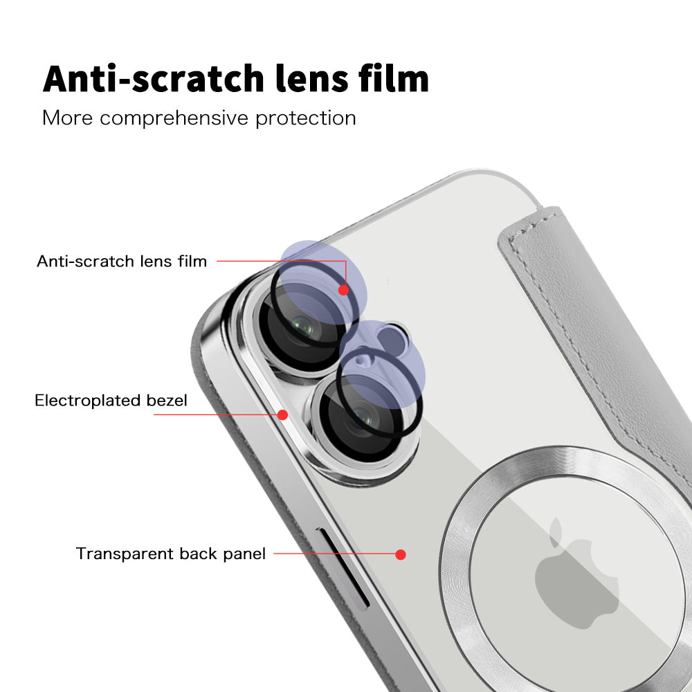 MagSafe-kuori Apple iPhone 16:lle, Techsuit, SmartMag Book, Harmaa