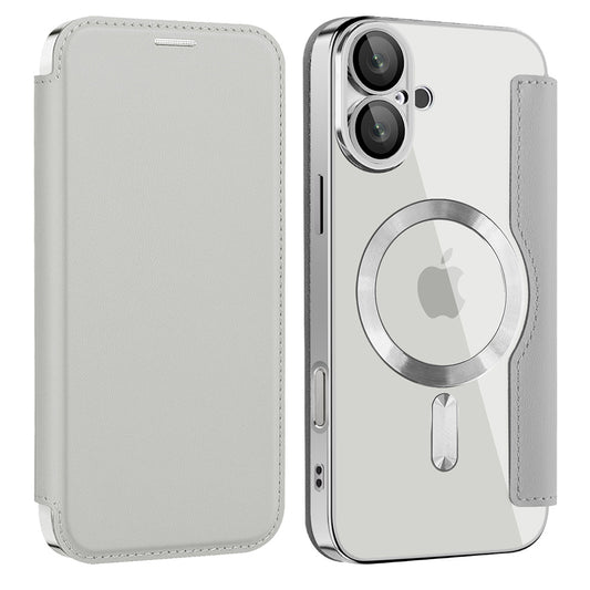 MagSafe-kuori Apple iPhone 16:lle, Techsuit, SmartMag Book, Harmaa