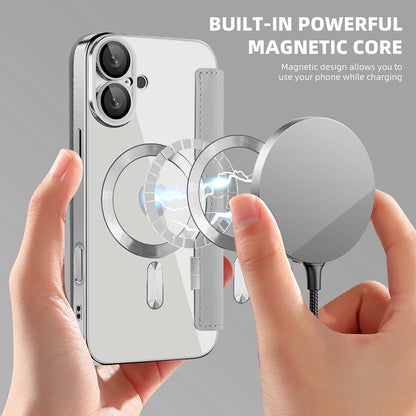 MagSafe-kuori Apple iPhone 16:lle, Techsuit, SmartMag Book, Harmaa