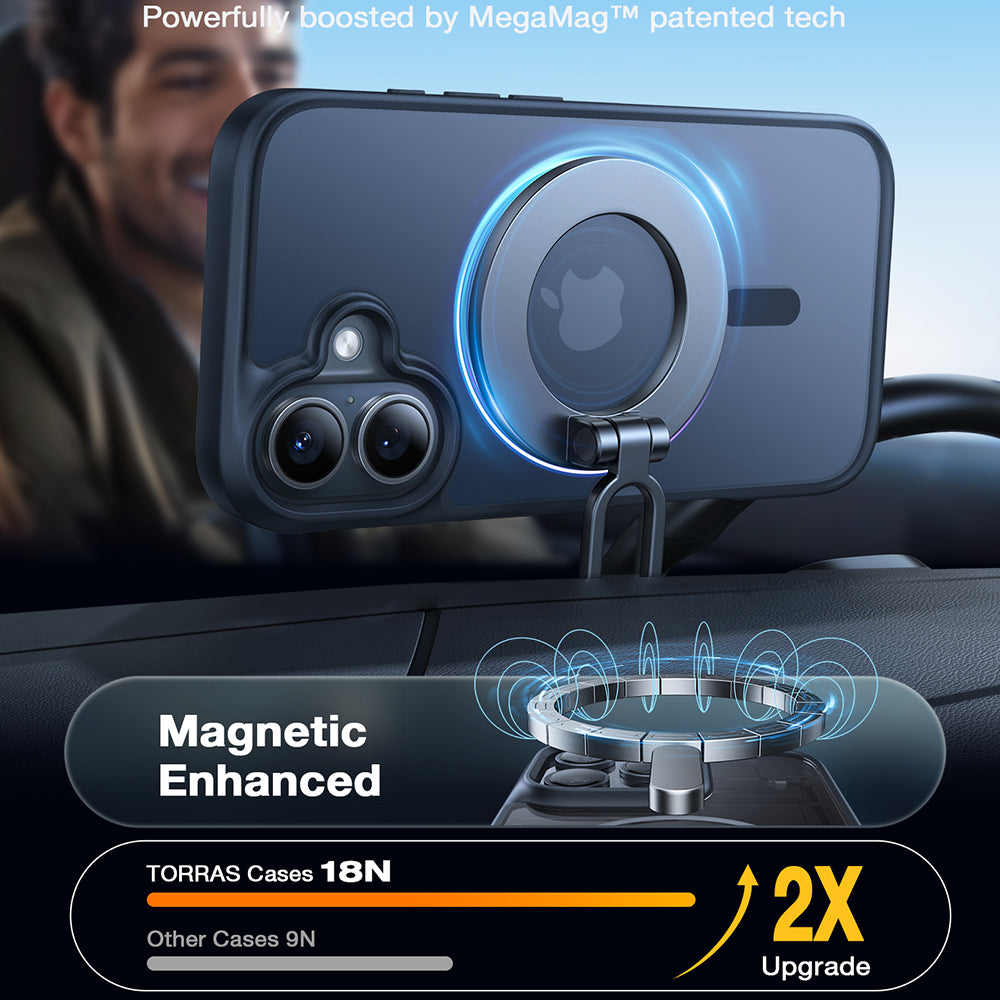 MagSafe-kotelo Apple iPhone 16:lle, Torras, Guardian, Musta