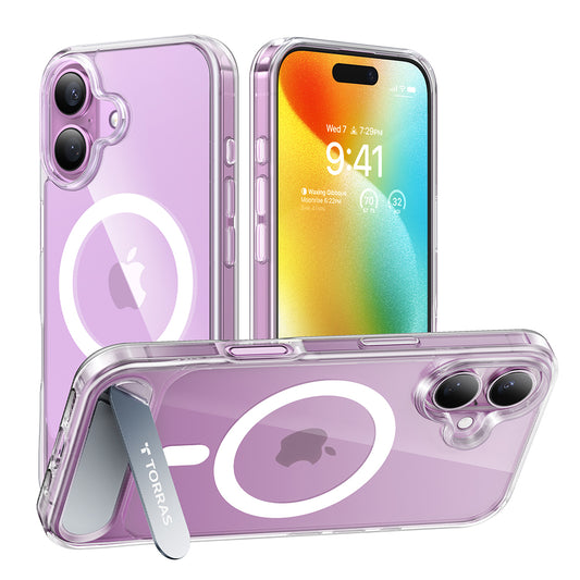 MagSafe-kotelo Apple iPhone 16:lle, Torras, Pstand, Läpinäkyvä