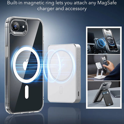 MagSafe-kotelo Apple iPhone 17e / 16e, ESR, Classic Hybrid, Läpinäkyvä