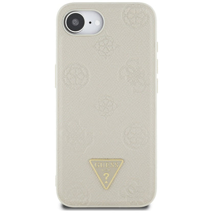 MagSafe-kotelo Apple iPhone 16e:lle, Guess, Peony Grained Hot Stamp Triangle, Beige