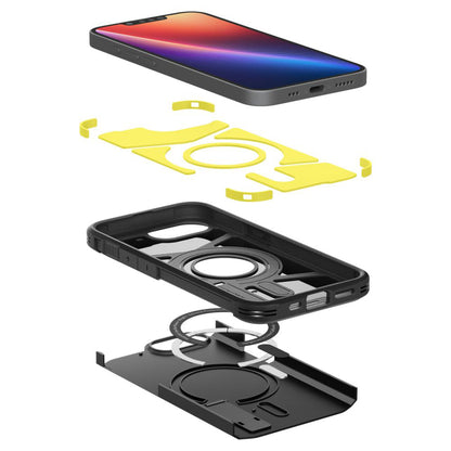 MagSafe-kotelo Apple iPhone 17e / 16e, Spigen, Tough Armor, Musta