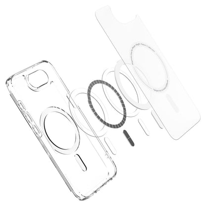 MagSafe-kotelo Apple iPhone 17e / 16e, Spigen, Ultra Hybrid, Satinoitu Valkoinen