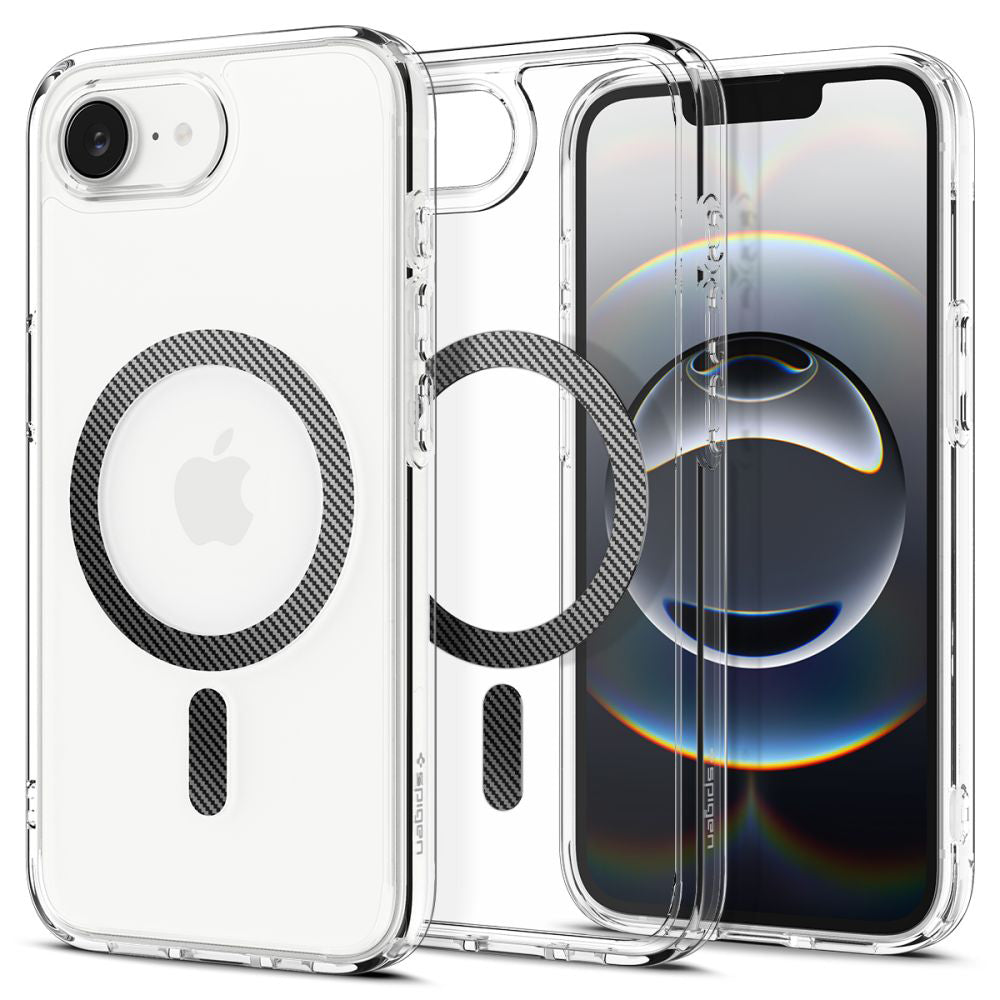 MagSafe Case for Apple iPhone 17e / 16e, Spigen, Ultra Hybrid Carbon, Transparent