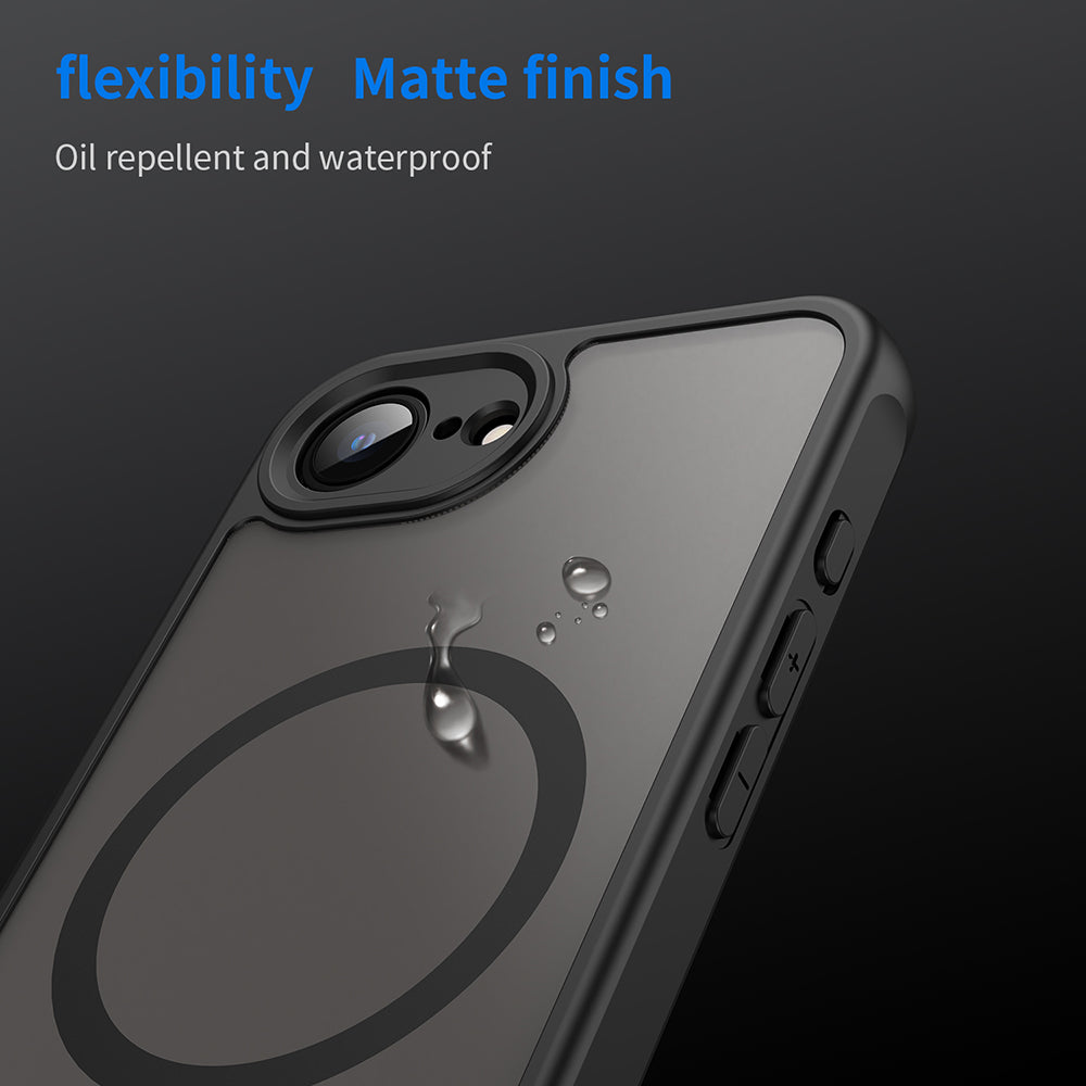 MagSafe-kuori Apple iPhone 17e / 16e:lle, Techsuit, HaloFrost II, Musta