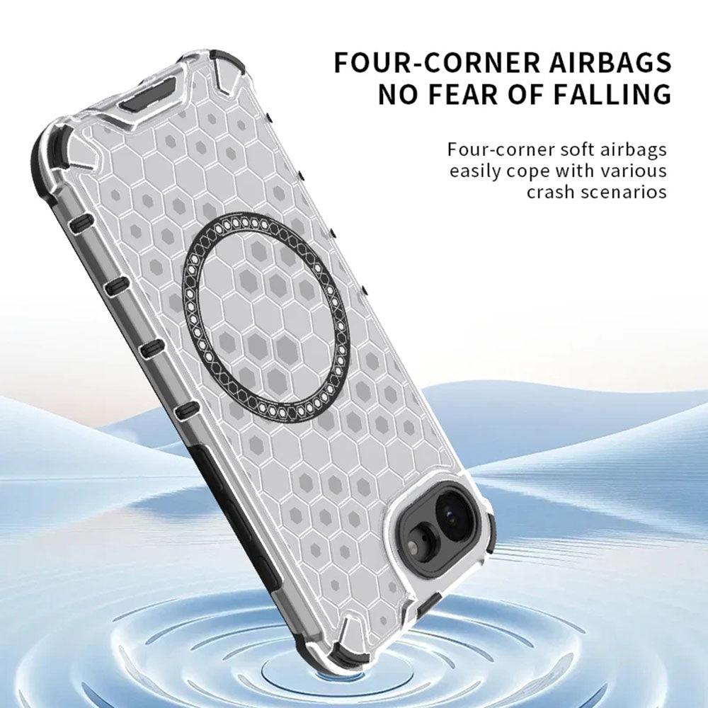 MagSafe-kuori Apple iPhone 17e / 16e:lle, Techsuit, HoneyComb Shield, Valkoinen