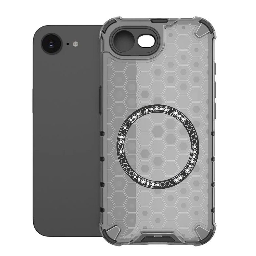 MagSafe-kuori Apple iPhone 17e / 16e:lle, Techsuit, HoneyComb Shield, Musta