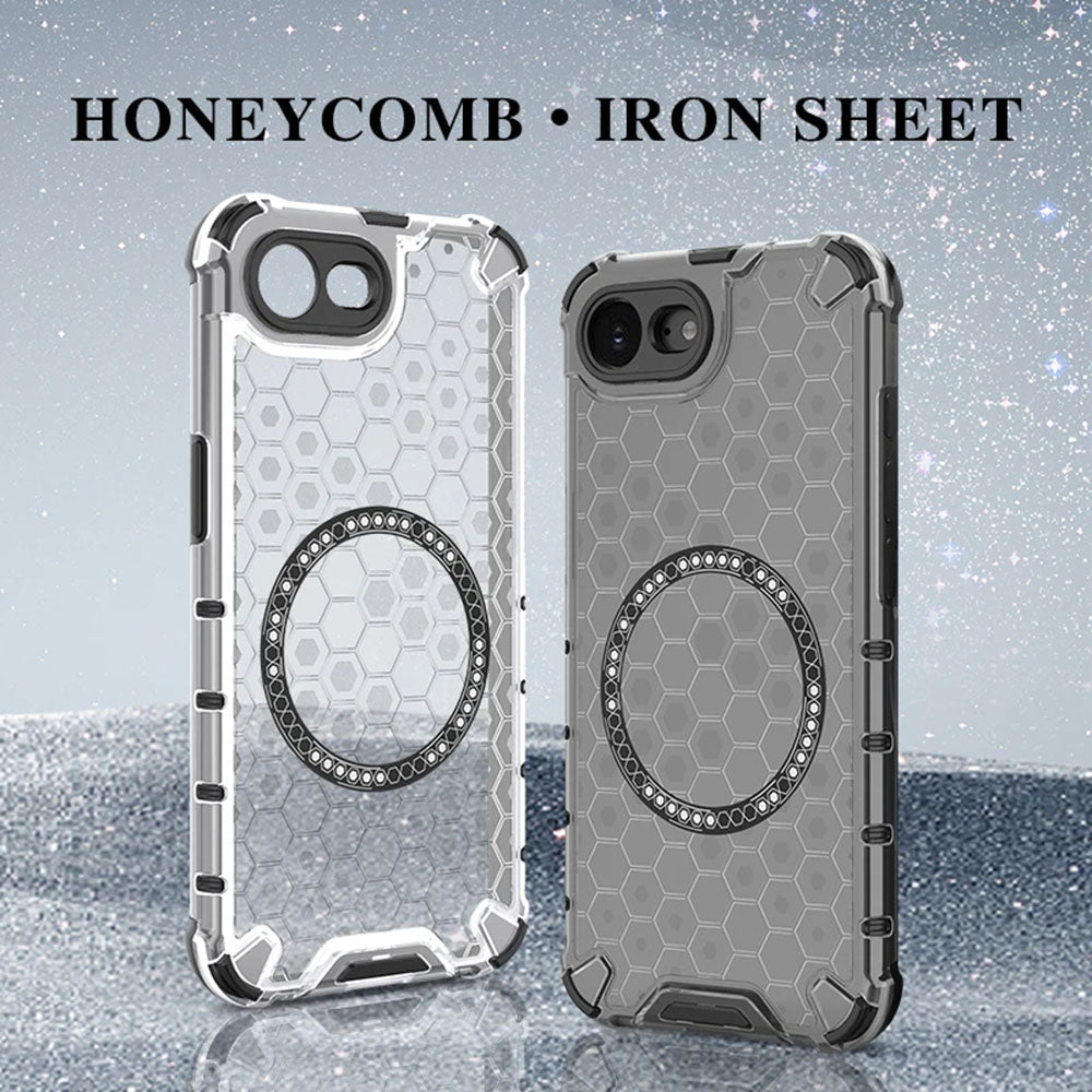 MagSafe-kuori Apple iPhone 17e / 16e:lle, Techsuit, HoneyComb Shield, Musta