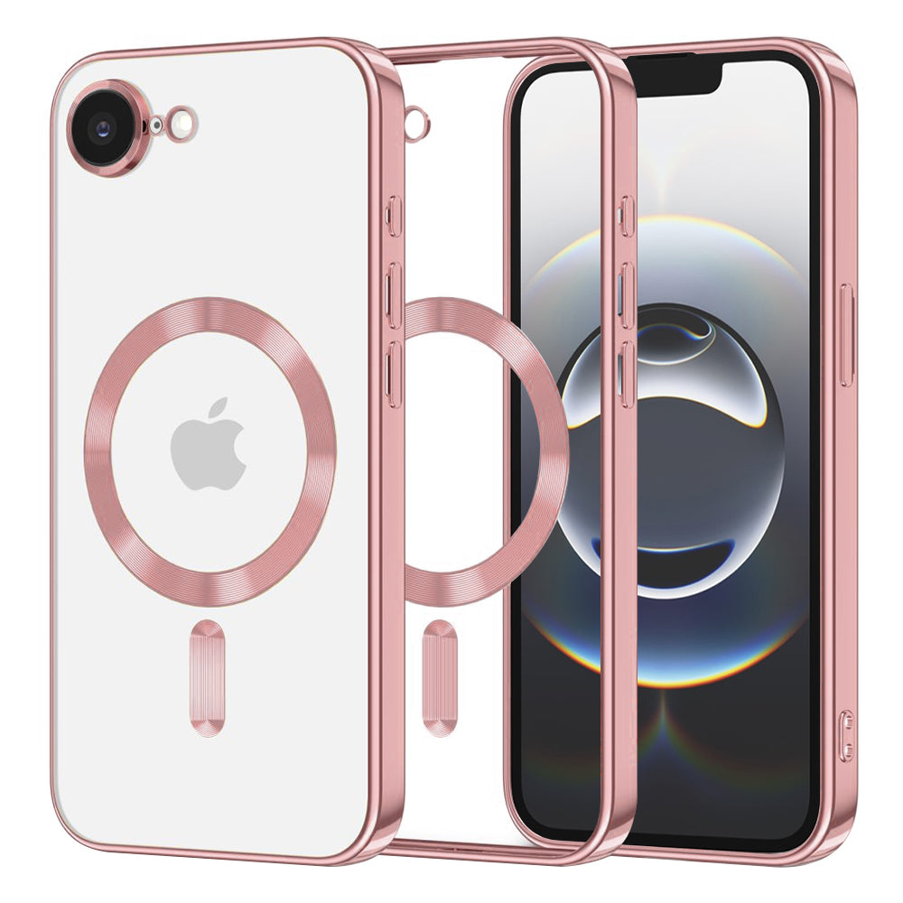 MagSafe-kuori Apple iPhone 17e / 16e:lle, Techsuit, Luxury Crystal, Vaaleanpunainen