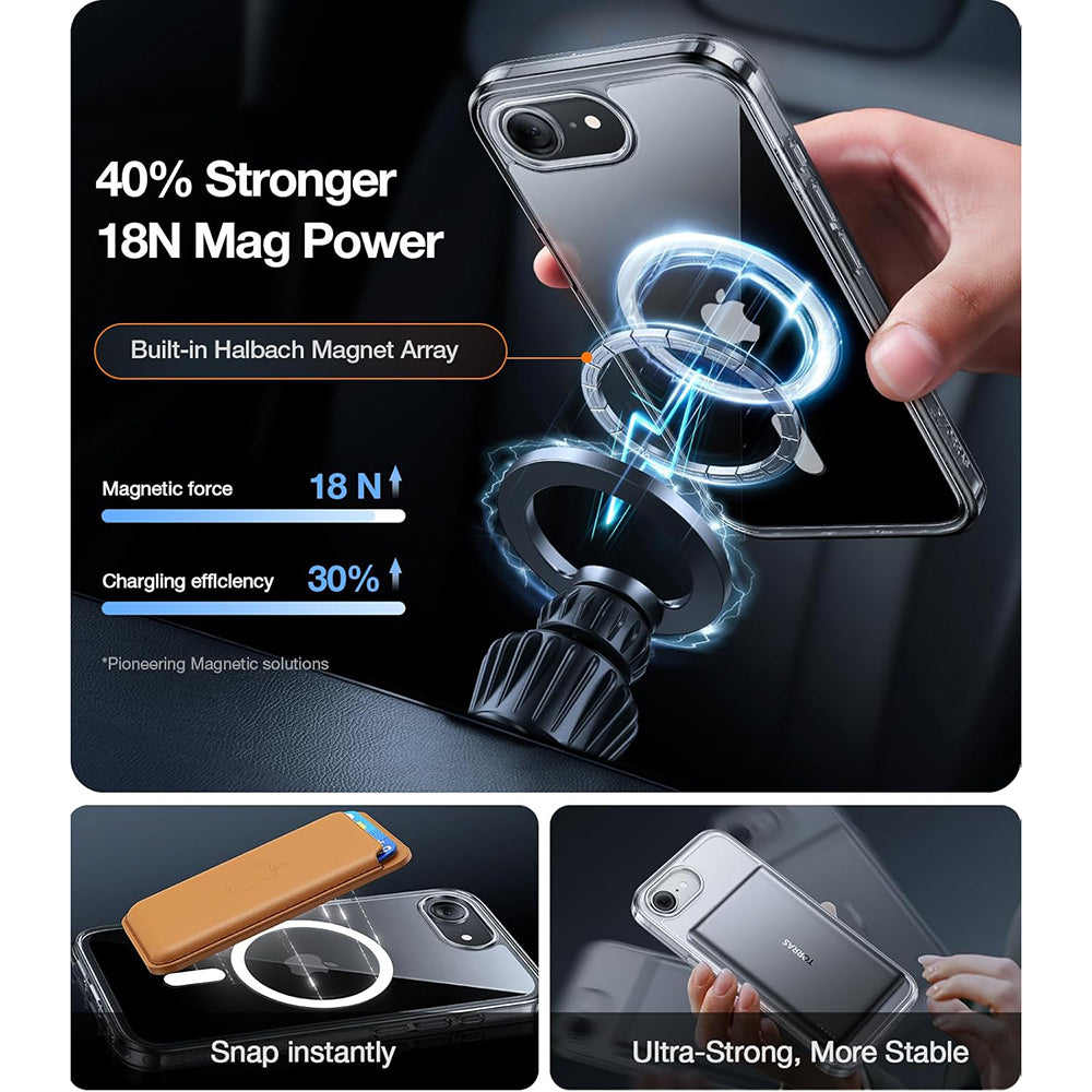 MagSafe-kotelo Apple iPhone 17e / 16e, Torras, Guardian, Läpinäkyvä