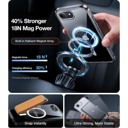 MagSafe-kotelo Apple iPhone 17e / 16e, Torras, Guardian, Läpinäkyvä