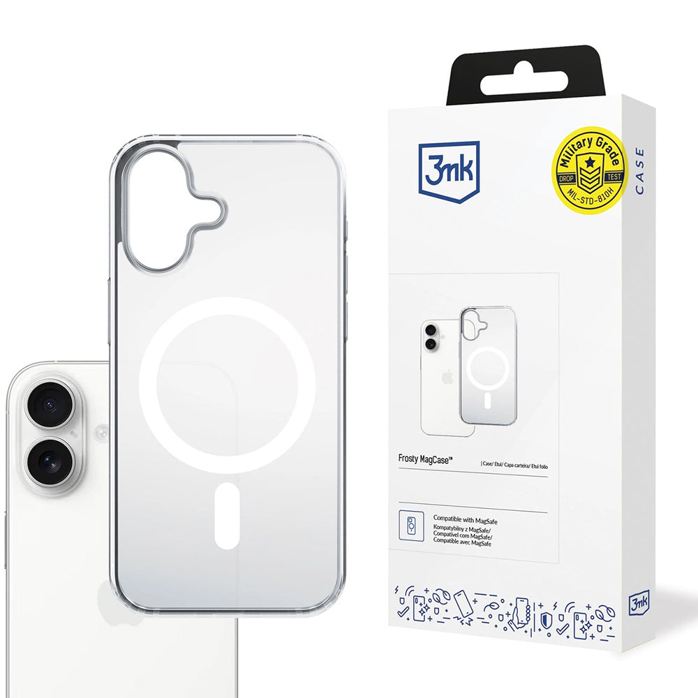 MagSafe-kotelo Apple iPhone 17:lle, 3MK, Frosty MagCase, Valkoinen
