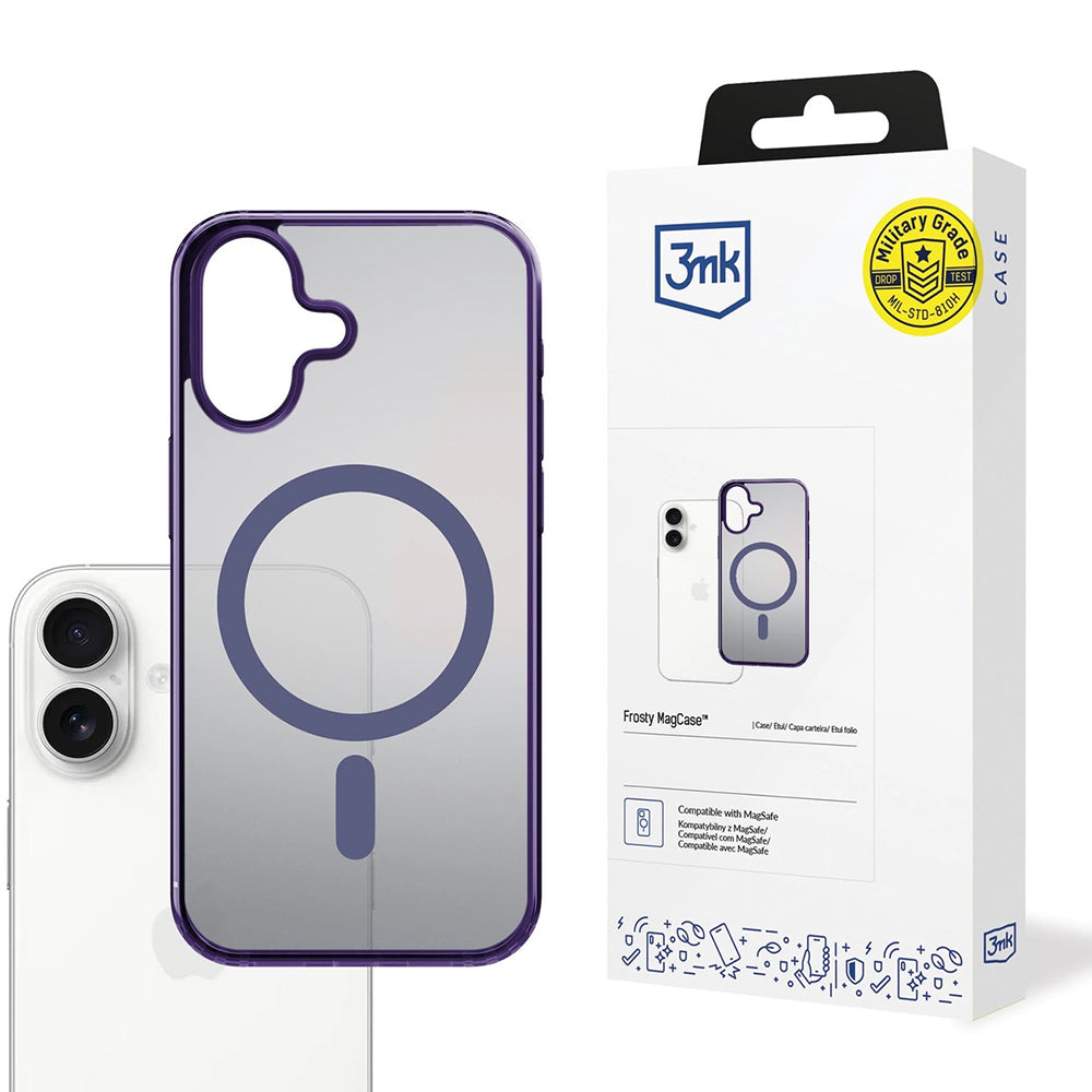 MagSafe-kotelo Apple iPhone 17:lle, 3MK, Frosty MagCase, Violetti