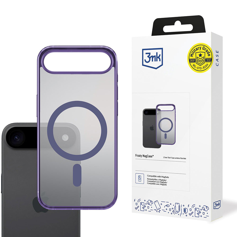 MagSafe-kotelo Apple iPhone 17 Airille, 3MK, Frosty MagCase, Violetti