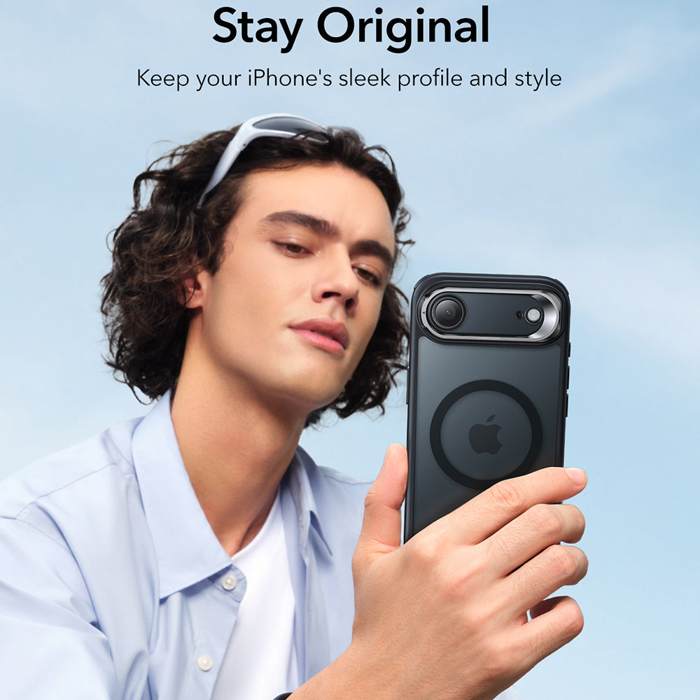 MagSafe-kotelo Apple iPhone 17 Airille, ESR, Classic Hybrid Kickstand, Satinoitu Musta