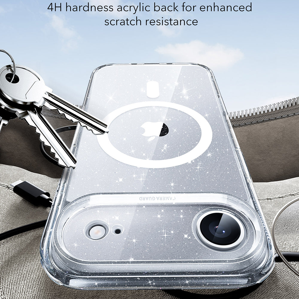 MagSafe-kotelo Apple iPhone 17 Airille, ESR, Classic Hybrid Shimmer, Läpinäkyvä