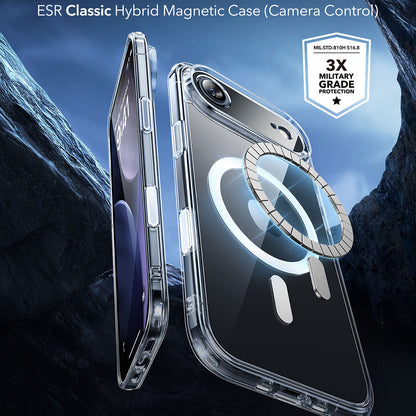 MagSafe-kotelo Apple iPhone 17 Airille, ESR, Classic Hybrid, Läpinäkyvä