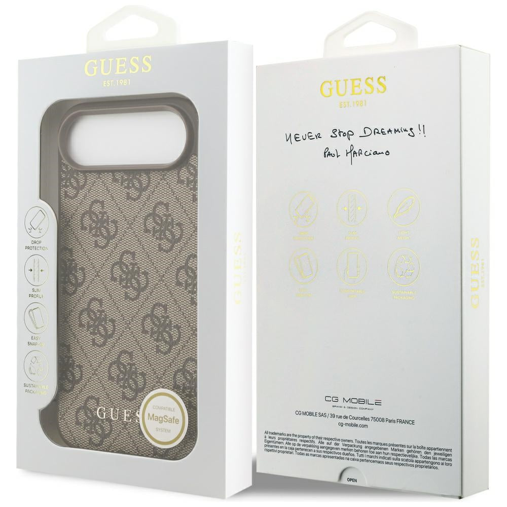 MagSafe-kotelo Apple iPhone 17 Airille, Guess, 4G Charm Cradle, Ruskea
