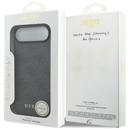 MagSafe-kotelo Apple iPhone 17 Airille, Guess, 4G Charm Cradle, Musta