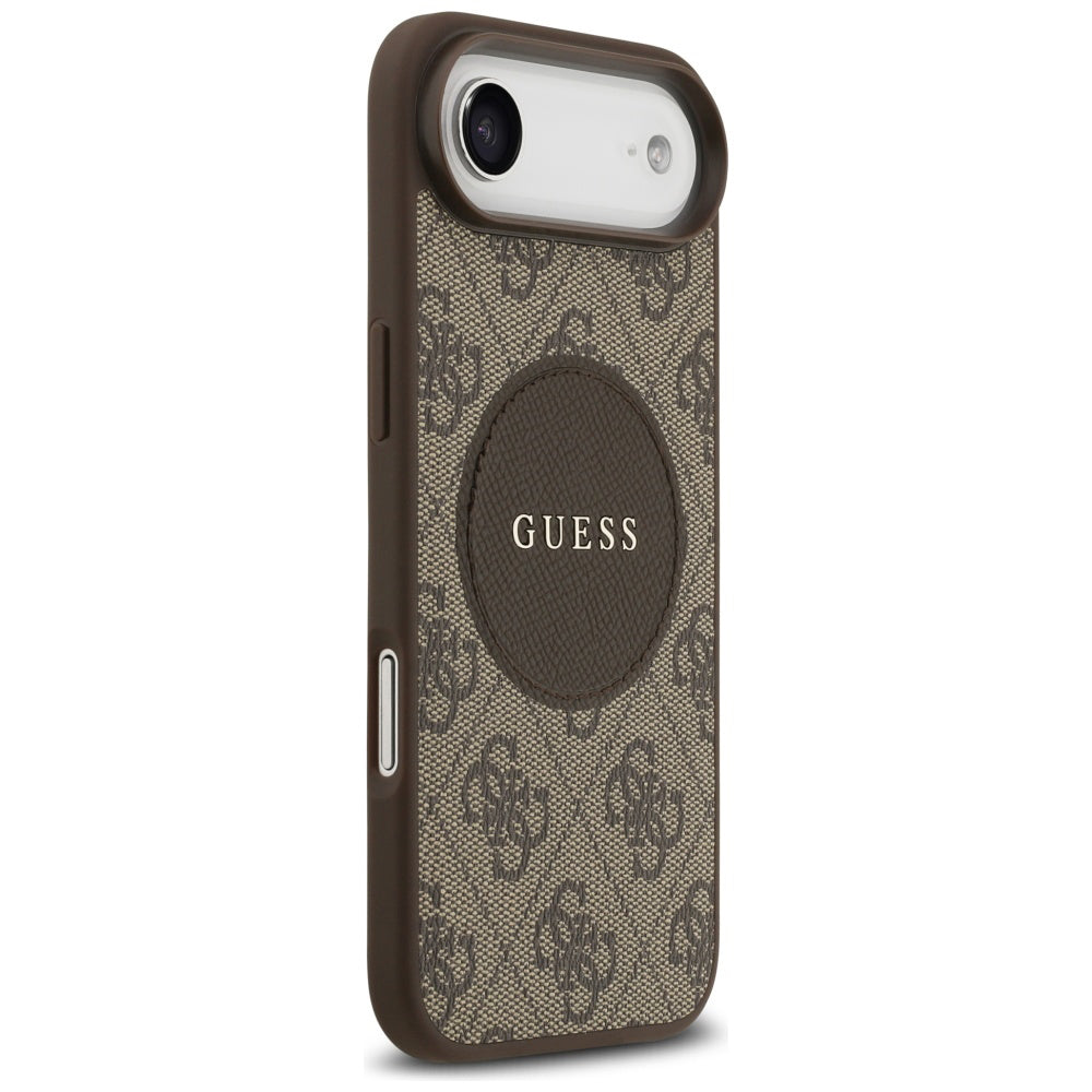 MagSafe-kotelo Apple iPhone 17 Airille, Guess, 4G Circle Classic Logo, Ruskea