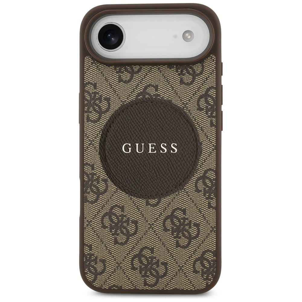 MagSafe-kotelo Apple iPhone 17 Airille, Guess, 4G Circle Classic Logo, Ruskea