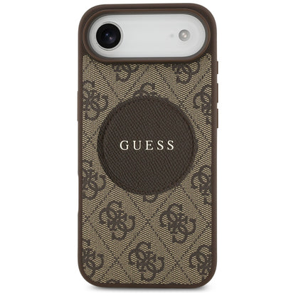 MagSafe-kotelo Apple iPhone 17 Airille, Guess, 4G Circle Classic Logo, Ruskea