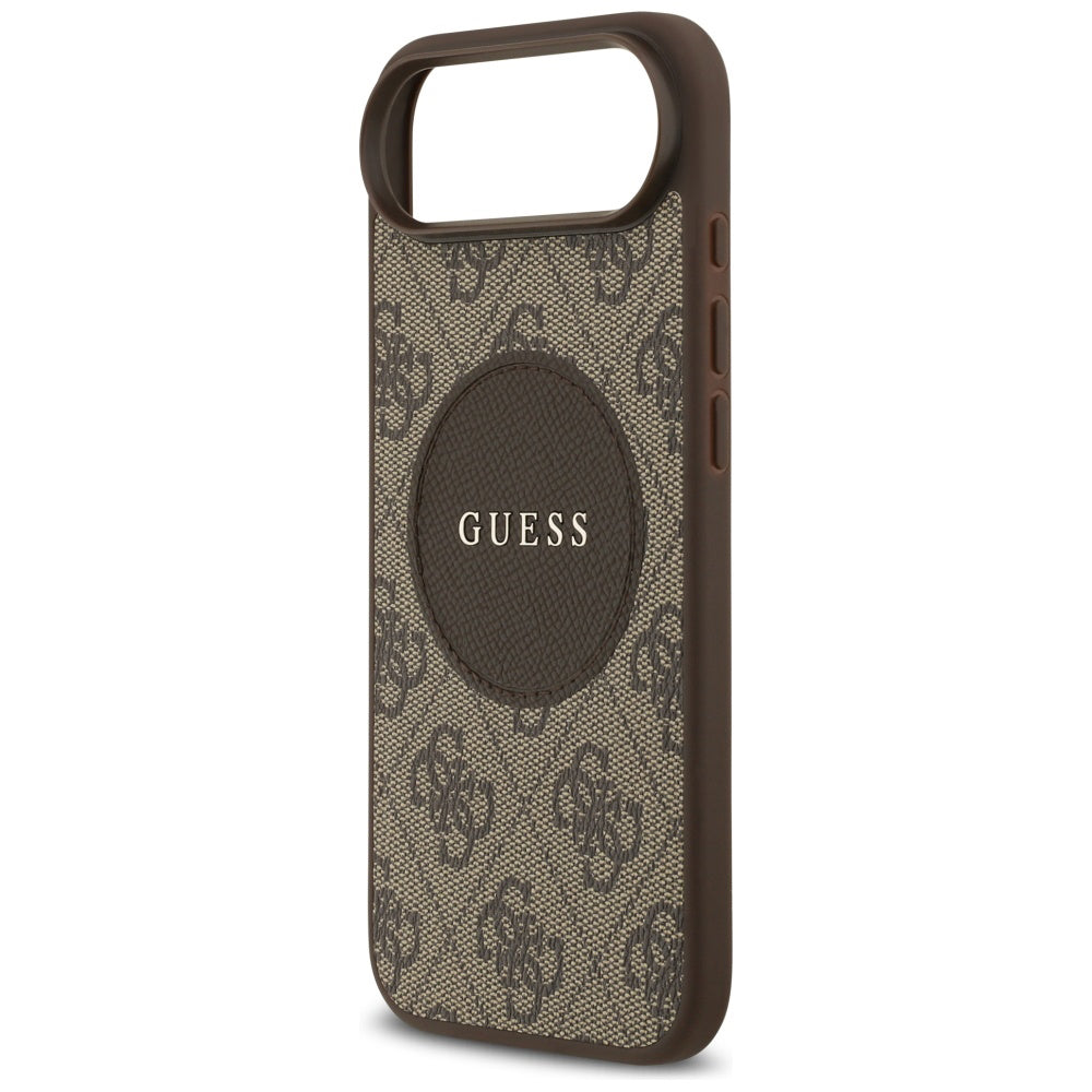 MagSafe-kotelo Apple iPhone 17 Airille, Guess, 4G Circle Classic Logo, Ruskea