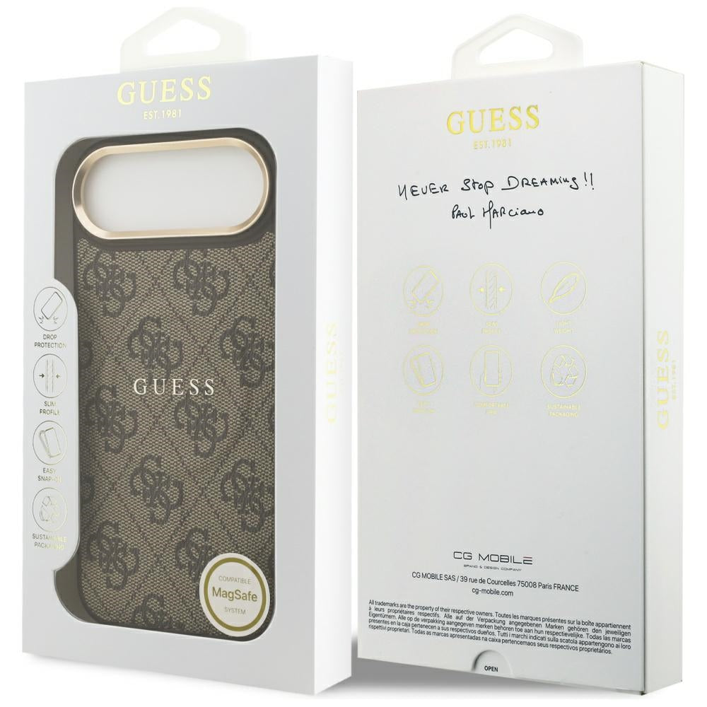 MagSafe-kotelo Apple iPhone 17 Airille, Guess, 4G Classic, Ruskea