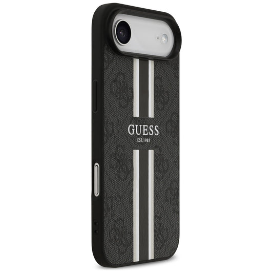 MagSafe-kotelo Apple iPhone 17 Airille, Guess, 4G Printed Stripes, Musta